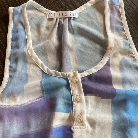 Potters Pot ladies sheer blouse in size medium made in the USA. - Picture 3 of 6